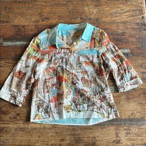 Colorful Printed Women's Top